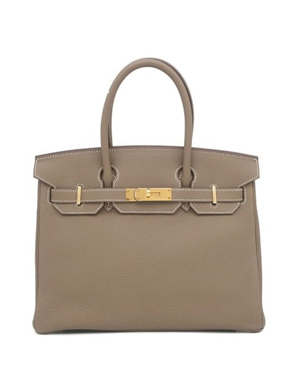 Hermes Handbag Birkin 30 Togo Etoupe Gold Greige